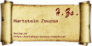 Hartstein Zsuzsa névjegykártya