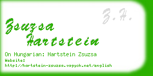 zsuzsa hartstein business card